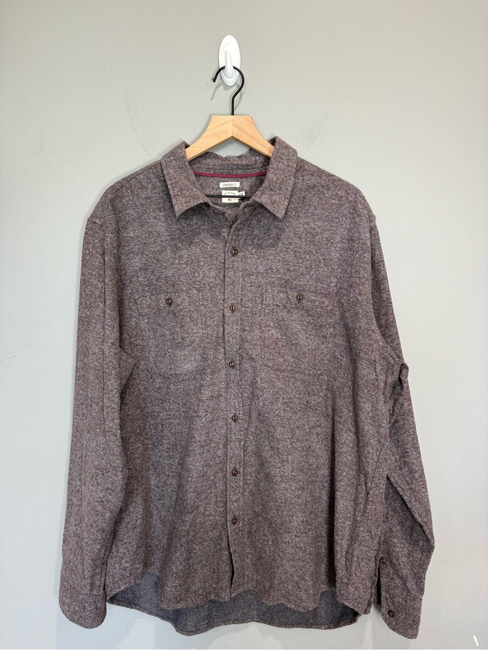 Bridge & Burn Portland Gray Heather Flannel Shirt XL Standard Fit